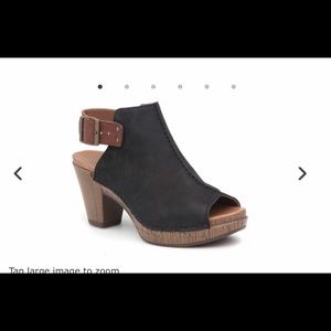 dansko reggie peep toe bootie